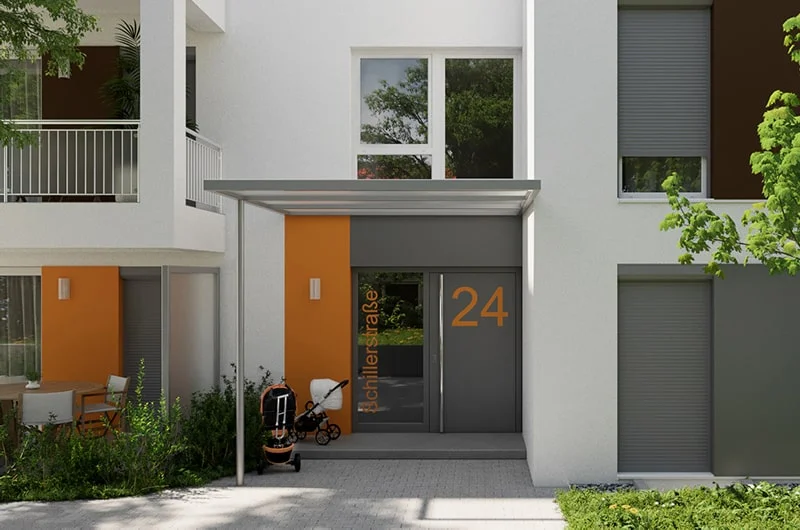 Exterior visualization. Apartment building. Wangen im Allgäu