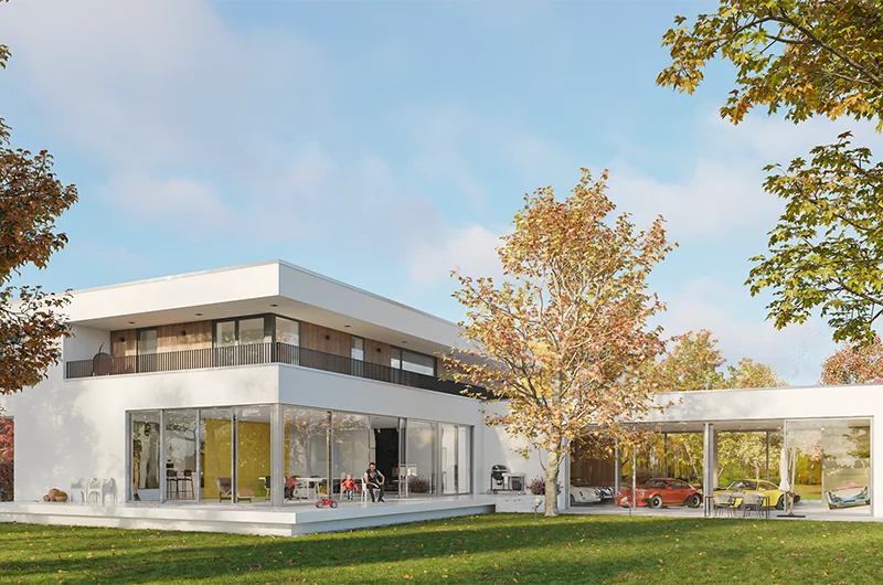 Exterior visualization. Single-family house. Stuttgart