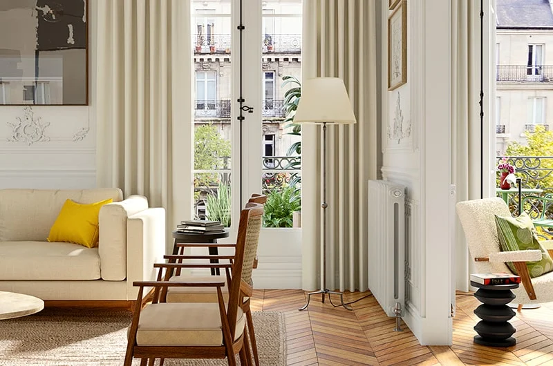 Interior visualization. Apartment in Paris. Paris