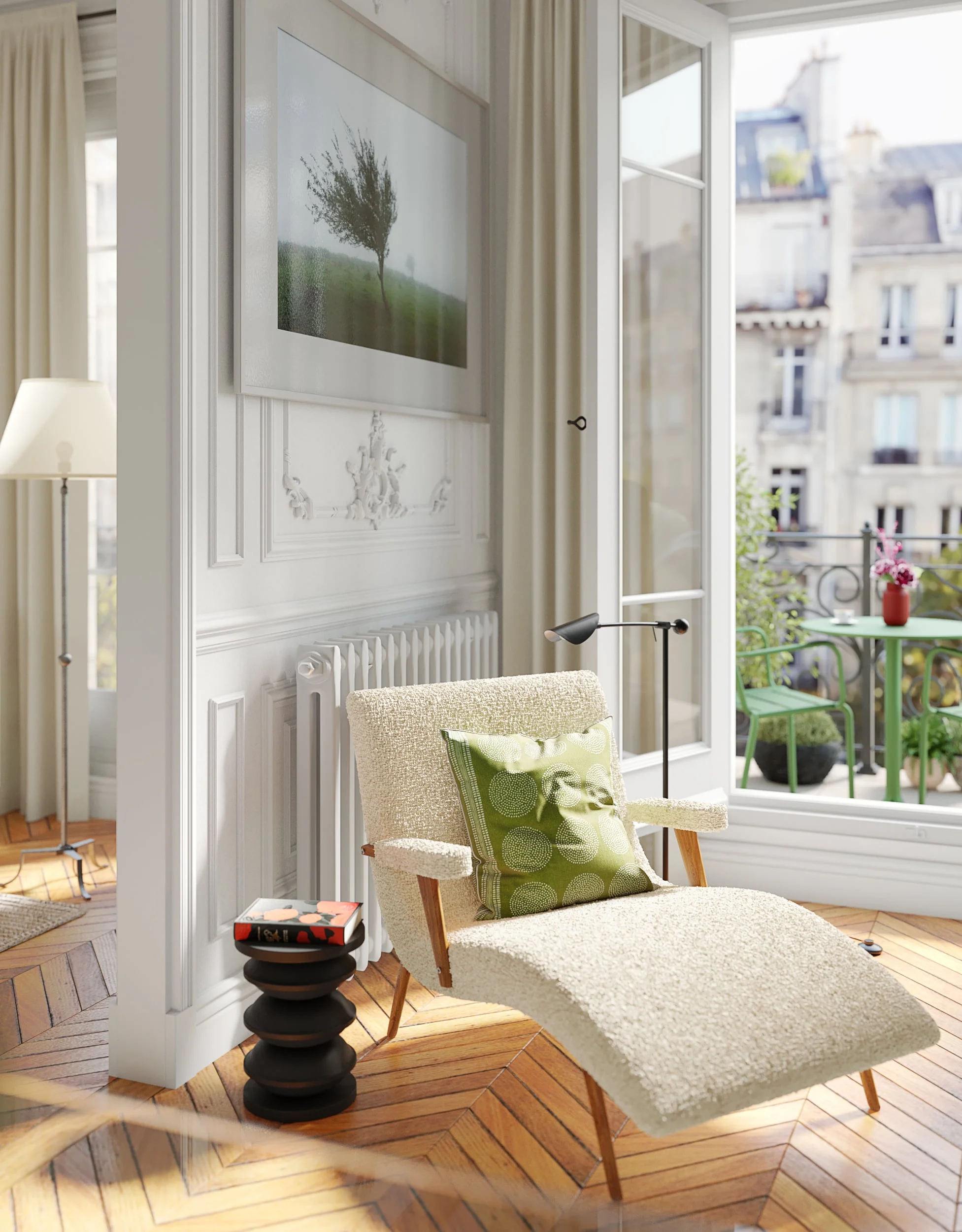 Architectural visualization. Interior visualization. Apartment in Paris_07