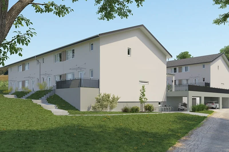 Architekturvisualisierung. Reiheneinfamilienhaus. Sumiswald