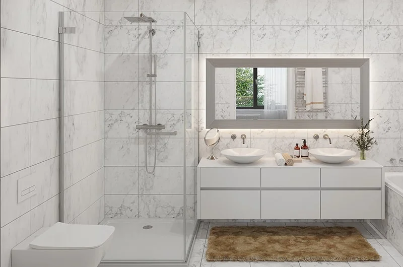 Architectural visualization. Single-family house. Bathroom