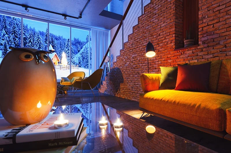 Interior visualization. Living room. Austria