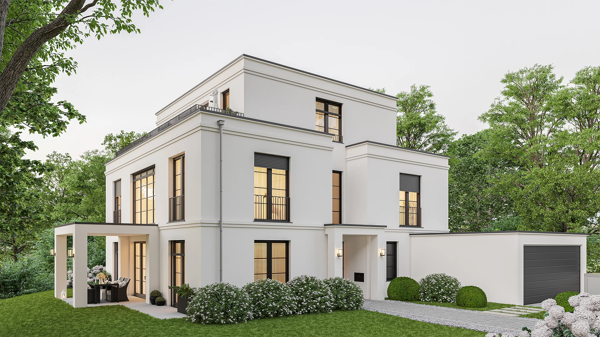 Exterior visualization. Villa D. Nußloch. View_01