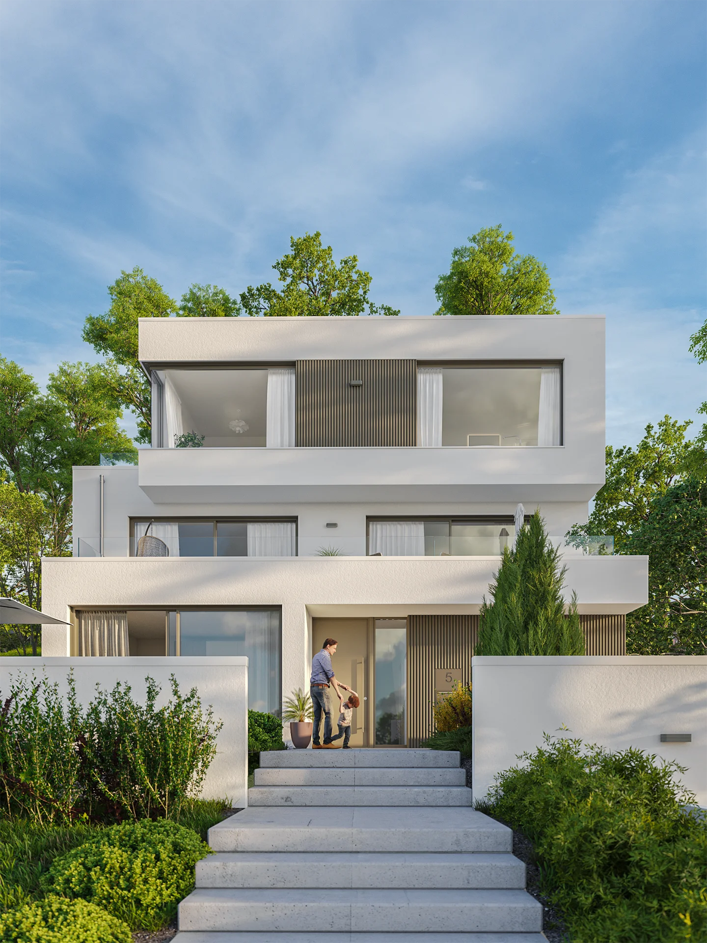 Exterior visualization. Villa W. Dietzenbach. View_02