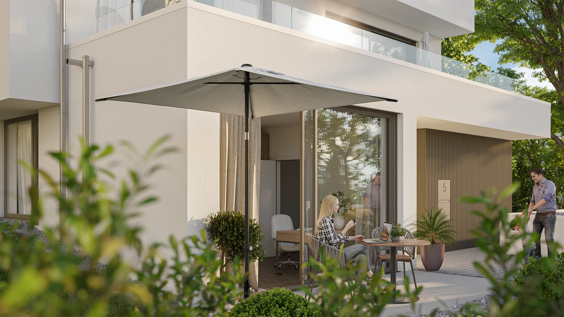 Exterior visualization. Villa W. Dietzenbach. View_03