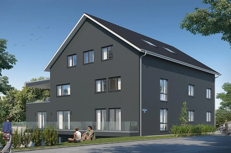 Exterior visualization. Apartment building. Creglingen (Main-Tauber-Kreis)